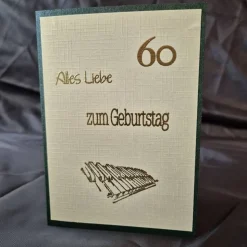 Geburtstagskarten / runde Geburtstage / musikalische Designs / herzliche Glückwünsche / Gold