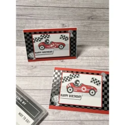 Geburtstagskarten „Happy Birthday“ Glückwunschkarte Grußkarte Karten Geburtstag Männer Kinder Rennauto Stampin‘ Up!