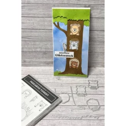 Geburtstagskarten „Herzlichen Glückwunsch“ Glückwunschkarten Grußkarten Karten Kinder Waldtiere Tiere Bär Waschbär Igel