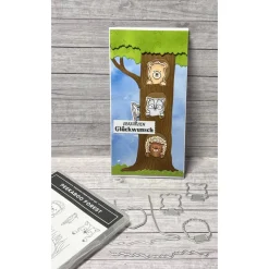 Geburtstagskarten „Herzlichen Glückwunsch“ Glückwunschkarten Grußkarten Karten Kinder Waldtiere Tiere Bär Waschbär Igel