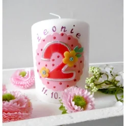 Geburtstagskerze 2. Geburtstag * Gastgeschenk * Mitgebsel * Tischkerzen * Tischdeko * Buben u. Mädchen