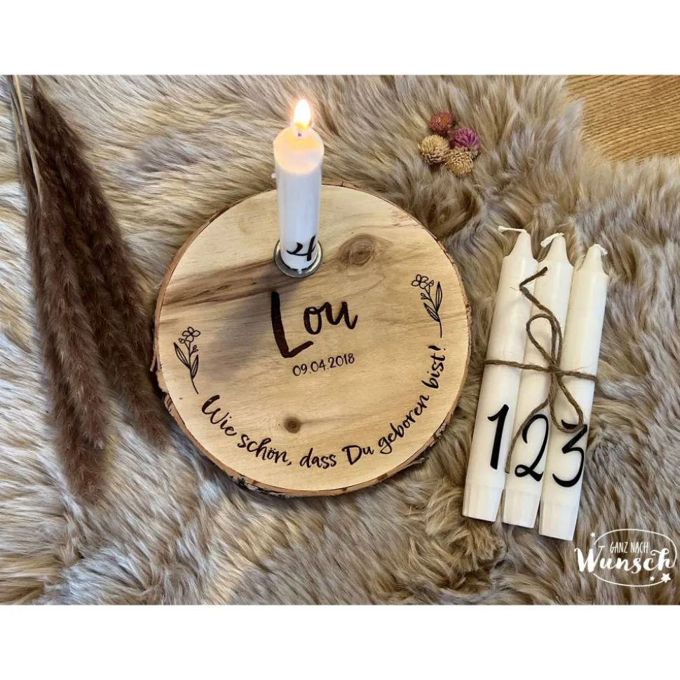 Geburtstagskerze personalisiert | Lebenskerze | Geburtstagsgeschenk | Geburtstagskerze mit Zahl