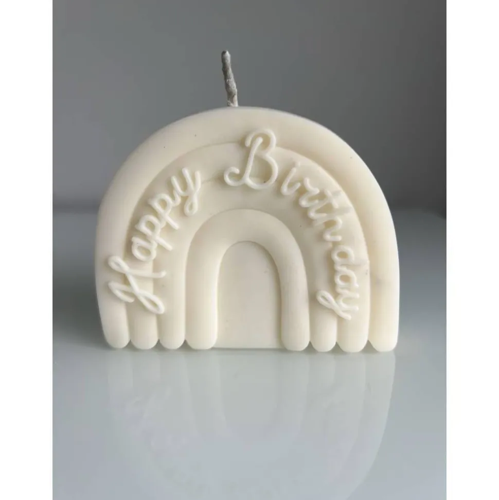 Geburtstagskerze Regenbogen Happy Birthday