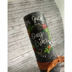 Geburtstagskerze Rustik Blumen