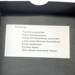 Geburtstagskuchen Bausatz – Handgemachte Geschenkverpackung 12x10x3 cm aus Tonkarton