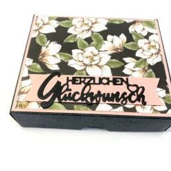 Geburtstagskuchen Bausatz – Handgemachte Geschenkverpackung 12x10x3 cm aus Tonkarton