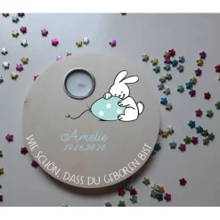 Geburtstagslicht | Geburtstagsbrett / Hase