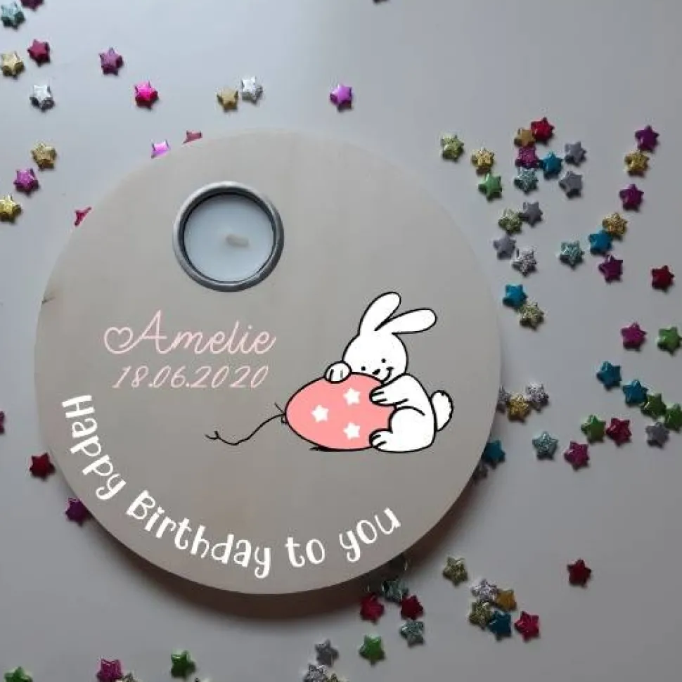 Geburtstagslicht | Geburtstagsbrett / Hase