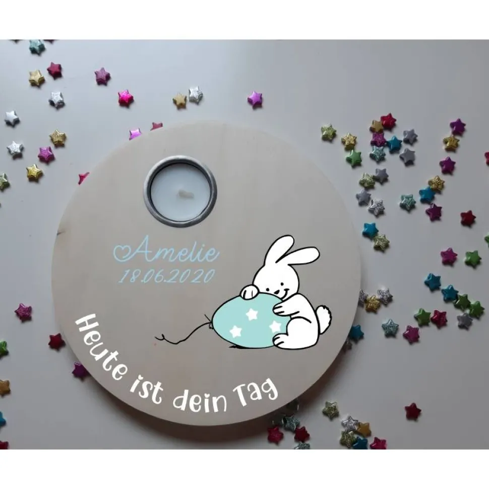 Geburtstagslicht | Geburtstagsbrett / Hase