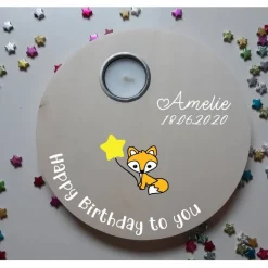 Geburtstagslicht | Geburtstagsbrett / Fuchs