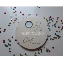 Geburtstagslicht | Geburtstagsbrett / Geburtstagskind / Herzen