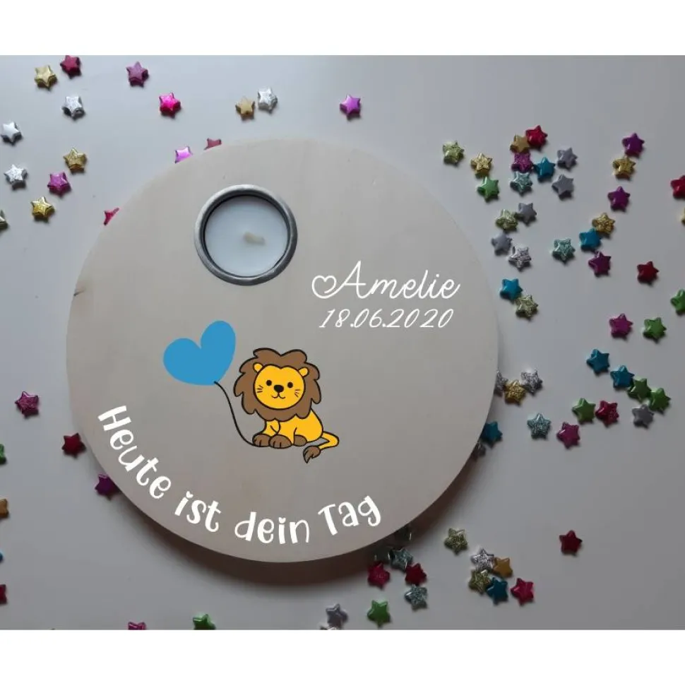 Geburtstagslicht | Geburtstagsbrett / Löwe