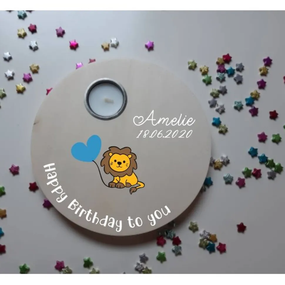 Geburtstagslicht | Geburtstagsbrett / Löwe