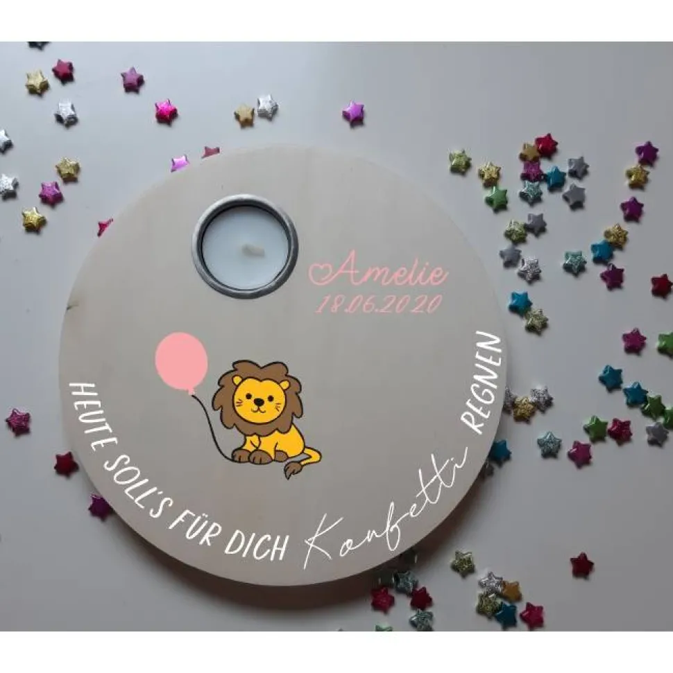 Geburtstagslicht | Geburtstagsbrett / Löwe