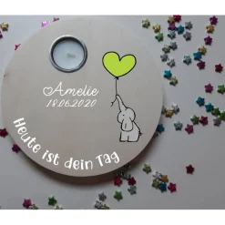 Geburtstagslicht | Geburtstagsbrett / Elefant