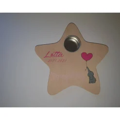 Geburtstagslicht/ Sternengeburtstag | Sternenkind Geburtstagsbrett Elefant mit Ballon | Erinnerung an ein Sternenkind