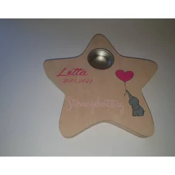 Geburtstagslicht/ Sternengeburtstag | Sternenkind Geburtstagsbrett Elefant mit Ballon | Erinnerung an ein Sternenkind