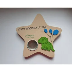 Geburtstagslicht/ Sternengeburtstag Dino | Sternenkind