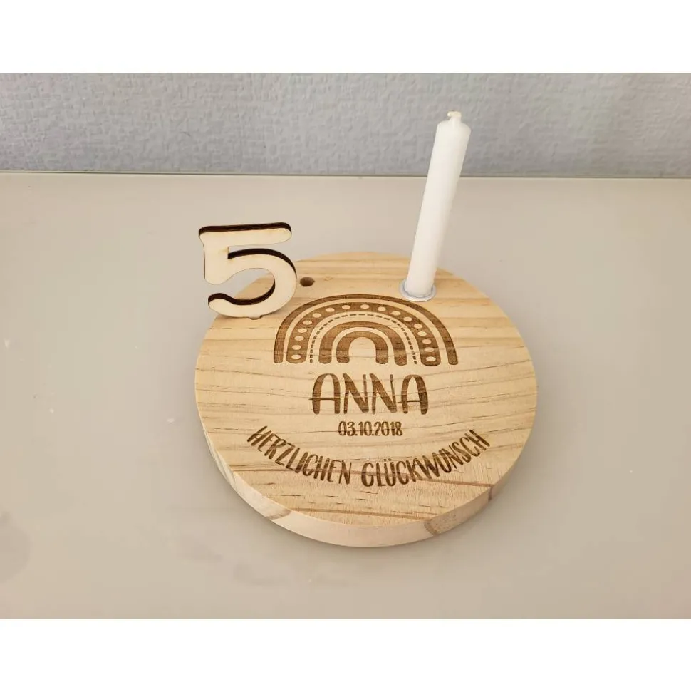 Geburtstagsteller Geburtstagskranz Geburtstagsscheibe Kerzenteller