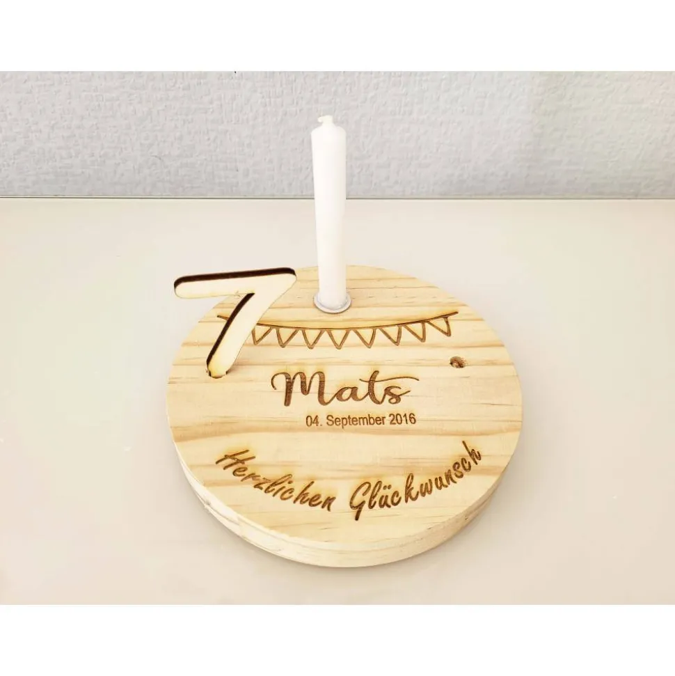 Geburtstagsteller Geburtstagskranz Geburtstagsscheibe Kerzenteller