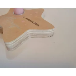 Gedenklicht für Sternenkind | Erinnerungslicht | Geschenk nach Fehlgeburt | Kondolenzgeschenk | Stern aus Holz mit Kerze