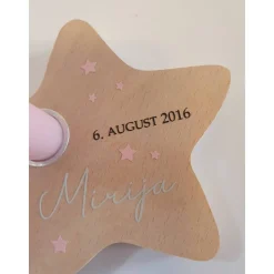 Gedenklicht für Sternenkind | Erinnerungslicht | Geschenk nach Fehlgeburt | Kondolenzgeschenk | Stern aus Holz mit Kerze