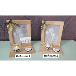 Gedenklicht, Trauerlicht, Geschenk für Trauernde mit Teelichtglas und LED Teelicht