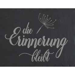 Gedenkplatte für Grab | Steinplatte mit Gravur | Stein für Grabschmuck | Grabdekoration aus Naturstein