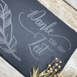 Gedenkplatte für Grab | Steinplatte mit Gravur | Stein für Grabschmuck | Grabdekoration aus Naturstein