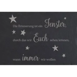 Gedenkplatte für Grab | Steinplatte mit Gravur | Stein für Grabschmuck | Grabdekoration aus Naturstein | Trauerspruch