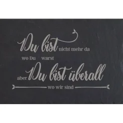 Gedenkplatte für Grab | Steinplatte mit Gravur | Stein für Grabschmuck | Grabdekoration aus Naturstein