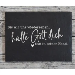 Gedenkplatte für Grab | Steinplatte mit Gravur | Stein für Grabschmuck | Grabdekoration aus Naturstein