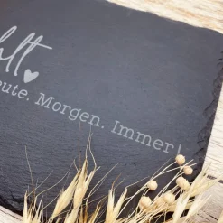 Gedenkplatte für Grab | Steinplatte mit Gravur | Stein für Grabschmuck | Grabdekoration aus Naturstein