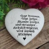 Gedenkstein, Grabschmuck, Grabstein, 15 x 14 cm, Trauer, Herz, Spruch, Beton, frostfest,