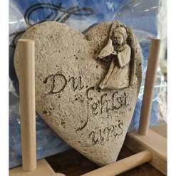 Gedenksteine mit Spruch - Grabschmuck - Zwei Varianten -