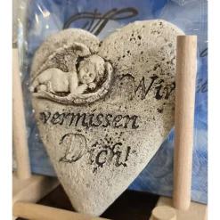 Gedenksteine mit Spruch - Grabschmuck - Zwei Varianten -