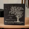 Gedenktafel/ Grabschmuck aus Schiefer, Baum, Personalisiert