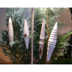 gedrechselter Holzbaumschmuck Weihnachtsdeko Weihnachtsbaumschmuck