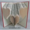 gefaltetes Buch "3 Herzen" als Geschenk für Hochzeit / Jahrestag / Valentinstag / Geburtstag / Weihnachten oder als Deko