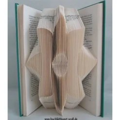 gefaltetes Buch "Blüte" / "Blume" als Geschenk, z.B. für Geburtstag / Muttertag / Weihnachten, oder als Dekoration