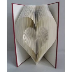 gefaltetes Buch "Herz im Herz" als Geschenk, z.B. für Hochzeit/Jahrestag/Valentinstag/Geburtstag, oder als Dekoration