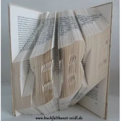 gefaltetes Buch "LEBE" als Geschenk, z.B. für Geburtstag / Weihnachten, oder als Dekoration im eigenen Zuhause