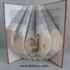 gefaltetes Buch "Liebe" als Geschenk, z.B. für Hochzeit / Jahrestag / Valentinstag / Geburtstag / Weihnachten