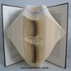gefaltetes Buch "Mund / Lippen" als witziges Geschenk, z.B. zu Geburtstag / Weihnachten, oder als originelle Dekoration
