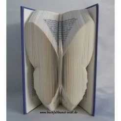gefaltetes Buch "Schmetterling" als Geschenk, z.B. für Geburtstag / Weihnachten / Muttertag, oder als Deko für Zuhause