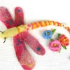 gefilzte Libelle FIlzblumen Dekoration Schultüte