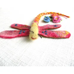 gefilzte Libelle FIlzblumen Dekoration Schultüte