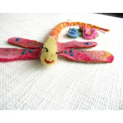 gefilzte Libelle FIlzblumen Dekoration Schultüte