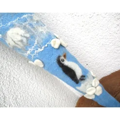 gefilzte Schultüte mit Eisbären und Pinguin Arktis