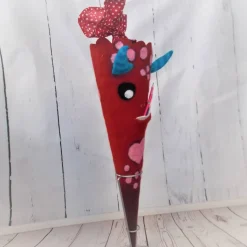 Gefilzte Schultüte, "Monster mit Herz" mit  70cm Papprohling